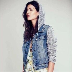 Free People Denim Jacket Women’s Hooded